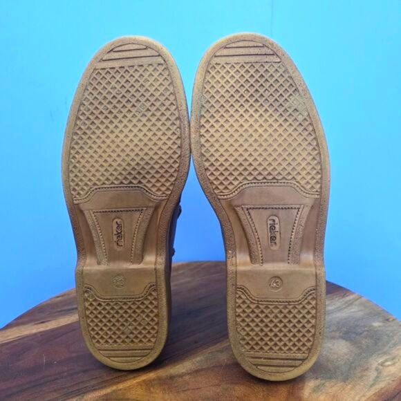 Rieker Antistress Woven Leather Oxford Shoe Caramel Brown Men's US 10 (EU43) - Picture 6 of 11